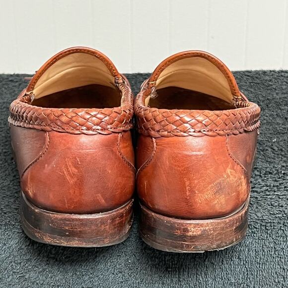 Allen Edmonds "Colfax” Chili Leather Tassel Kiltie Loafers SIZE 9.5 B MADE USA - Picture 5 of 9